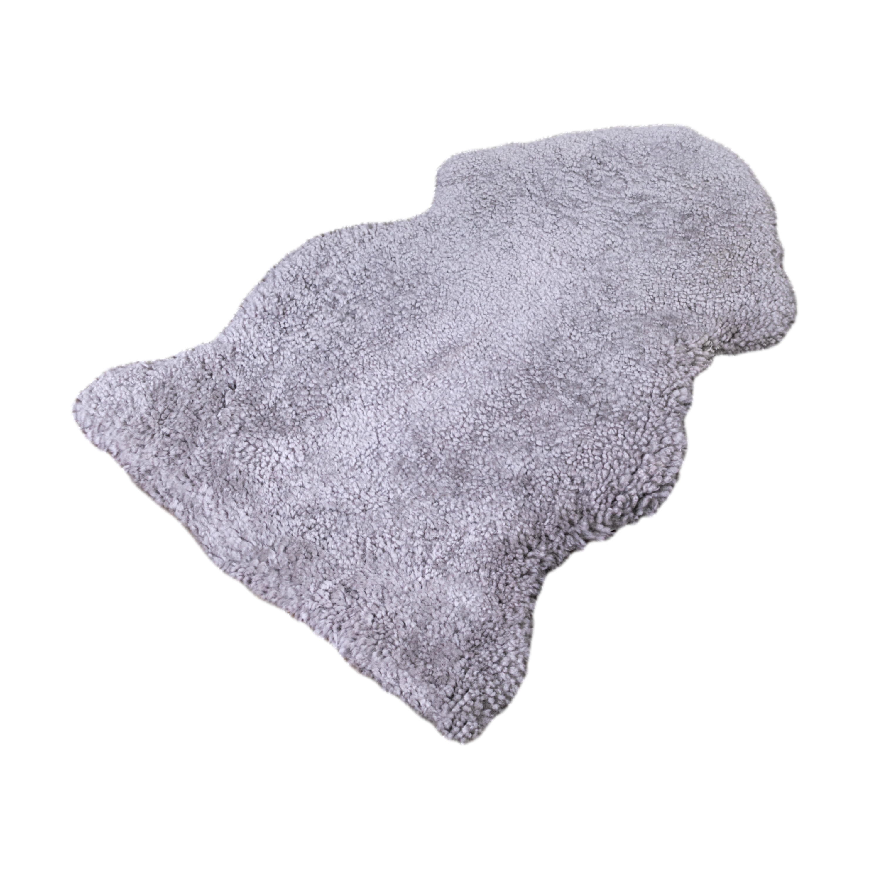 Grey Short Pile Sheepskin Rug